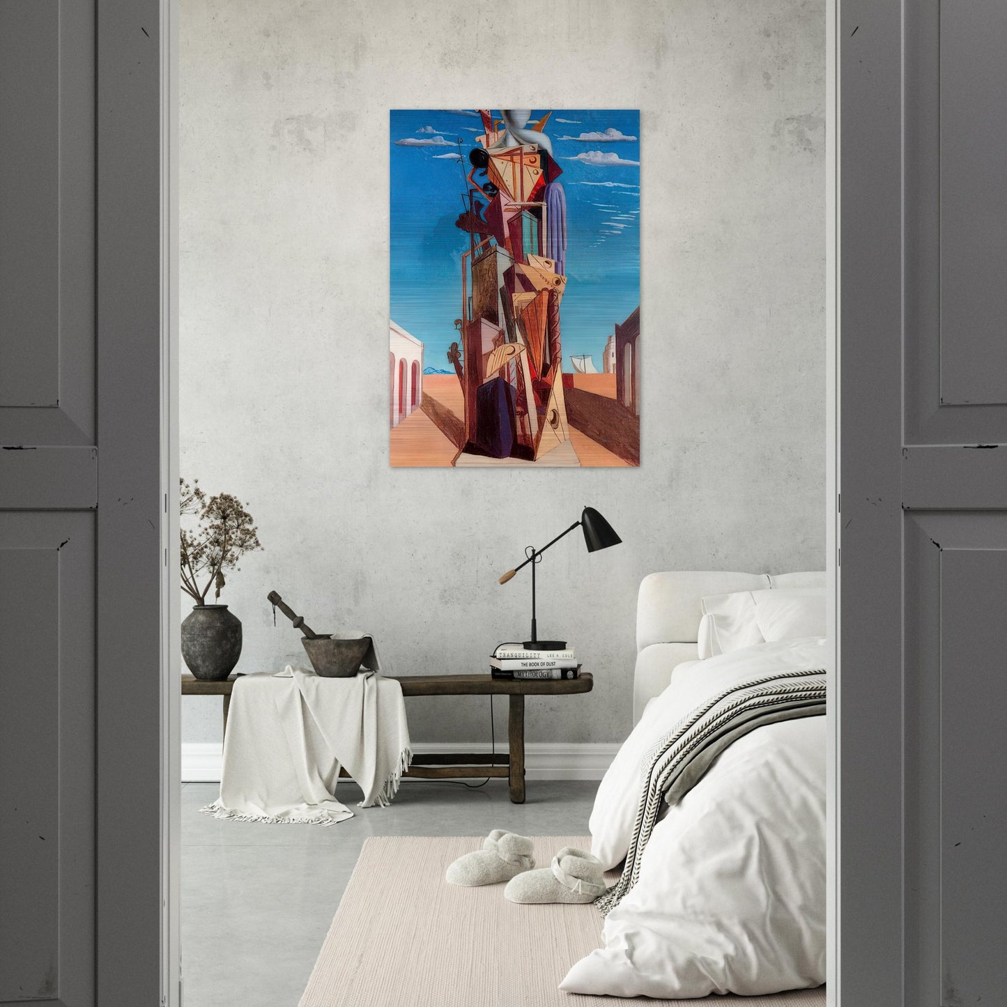THE GREAT MACHINE 1925 - Giorgio de Chirico Brushed Aluminum Print - 70x100 cm / 28x40 inches | Giorgio de Chirico Aluminum Print | Giorgio de Chirico Prints