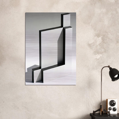 White and Black Sculpture - 1965 - Lygia Pape Brushed Aluminum Print - 70x100 cm / 28x40 inches | Lygia Pape Aluminum Print | Lygia Pape Prints