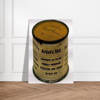 Artist's Shit - Piero Manzoni Brushed Aluminum Print - 70x100 cm / 28x40 inches | Piero Manzoni Aluminum Print | Piero Manzoni Prints
