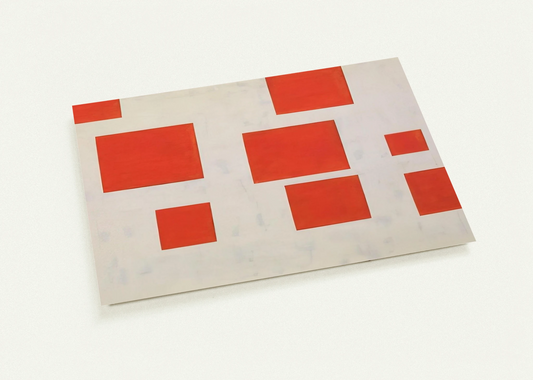 Komposition mit 8 roten Rechtecken Composition with 8 Red Rectangles - 1964 By Blinky Palermo Pack of 10 Post Cards | Blinky Palermo Post Cards | A6 (10.5 x 14.8 cm) - 4.1 x 5.8 inches