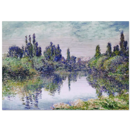 Morning on the Seine, near Vetheuil - claude monet Brushed Aluminum Print - 70x100 cm / 28x40 inches | claude monet Aluminum Print | claude monet Prints