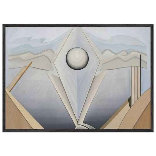 Abstract Painting 98 - 1938 - Lawren Harris 70x100 cm / 28x40 inches Framed Art Print – Black Wooden Frame