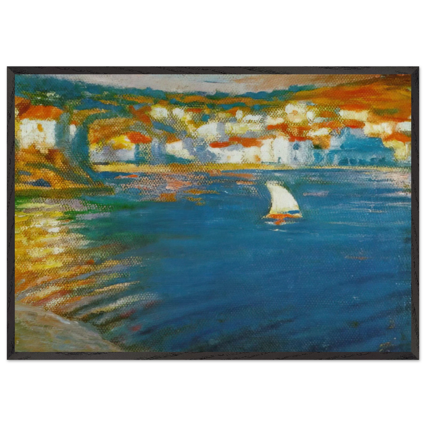 LANDSCAPE NEAR CADAQUES 1921 - Salvador Dali 70x100 cm / 28x40 inches Framed Art Print – Black Wooden Frame