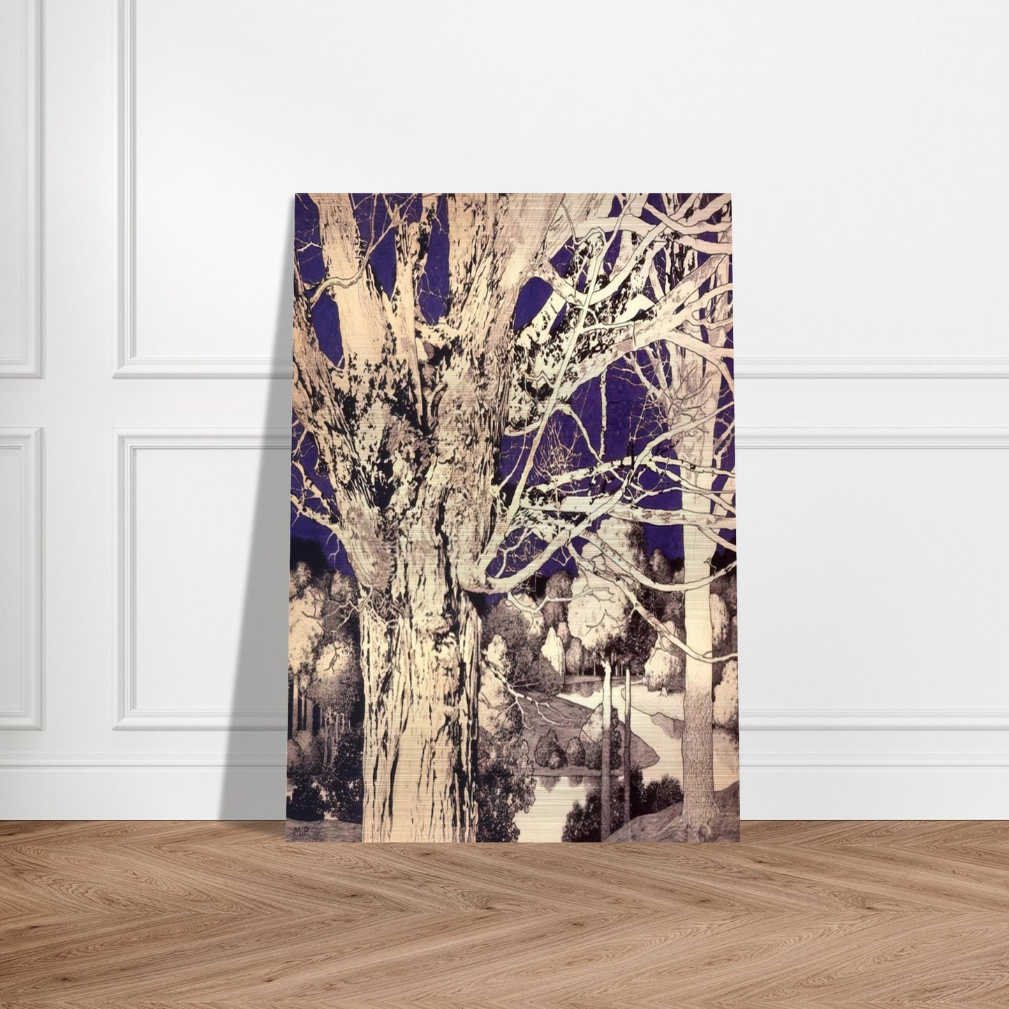 Solitude - Maxfield Parrish Brushed Aluminum Print - 70x100 cm / 28x40 inches | Maxfield Parrish Aluminum Print | Maxfield Parrish Prints