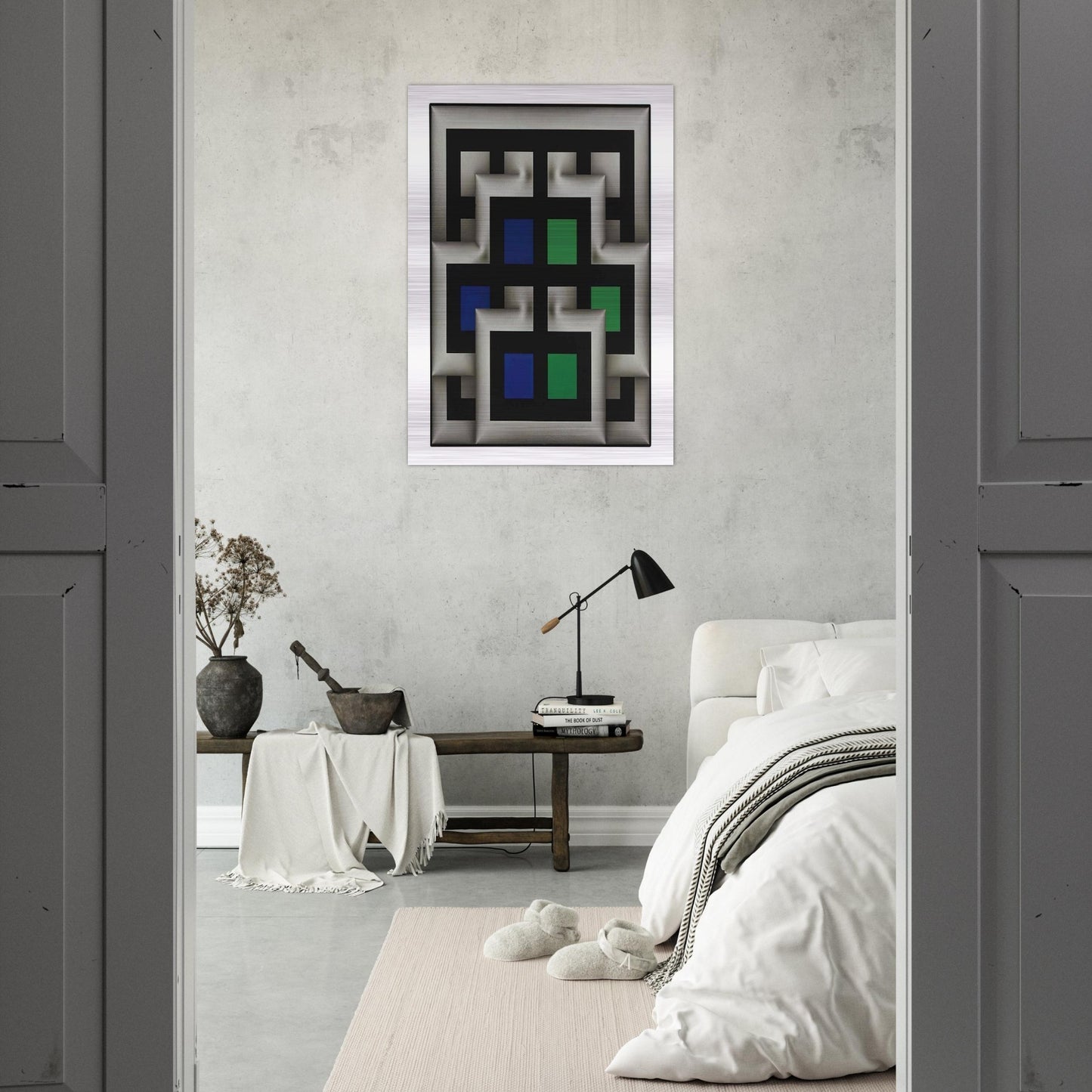 Sararas XX - 1981 - Omar Rayo Brushed Aluminum Print - 70x100 cm / 28x40 inches | Omar Rayo Aluminum Print | Omar Rayo Prints