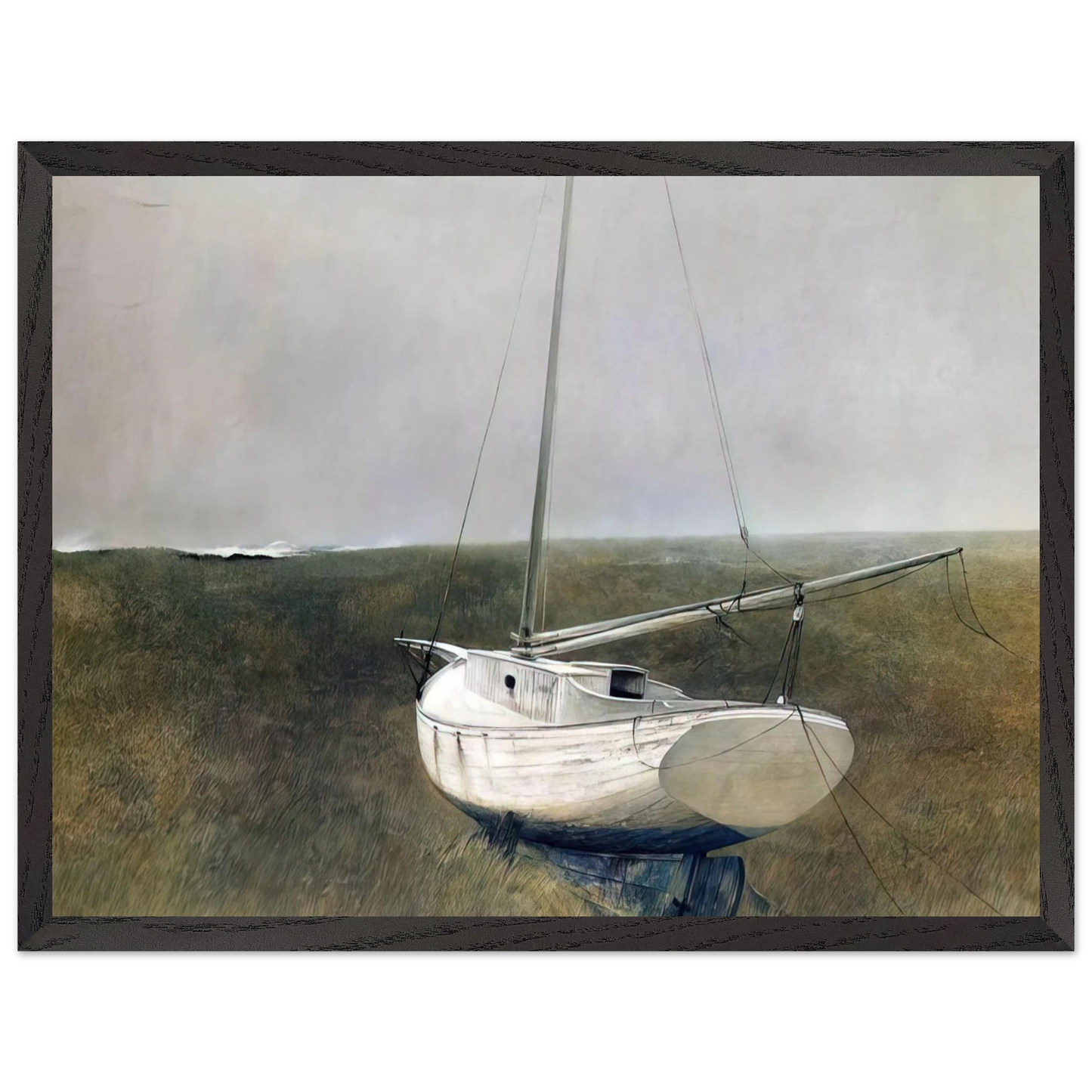 Andrew Wyeth - BELOW DOVER 1950 Wall Art - 30x40 cm / 12x16 inches - Fine Art Poster-canvas - -