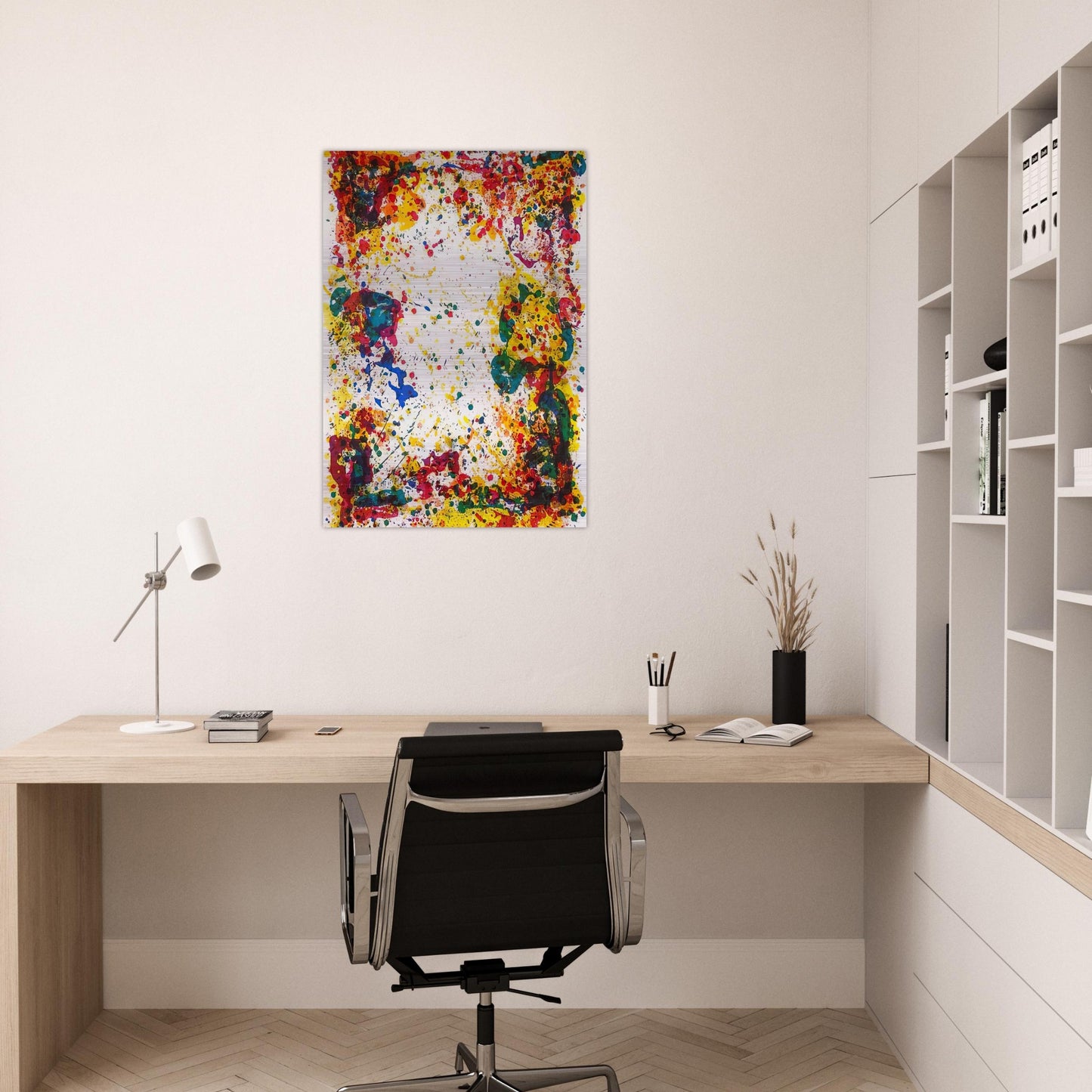 Freshet - Sam Francis Brushed Aluminum Print - 70x100 cm / 28x40 inches | Sam Francis Aluminum Print | Sam Francis Prints