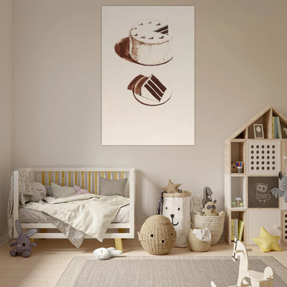 Chocolate Cake - 1971 - Wayne Thiebaud Art Prints - 100x150 cm / 40x60″ inches | Wayne Thiebaud Poster | Wayne Thiebaud Prints