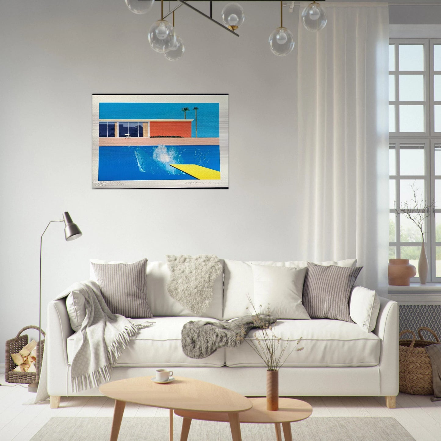 David Hockney - David Hockney Brushed Aluminum Print - 70x100 cm / 28x40 inches | David Hockney Aluminum Print | David Hockney Prints