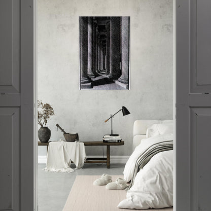 NOCTURNAL ROME COLONADE OF ST PETER S - MC Escher Brushed Aluminum Print - 70x100 cm / 28x40 inches | MC Escher Aluminum Print | MC Escher Prints