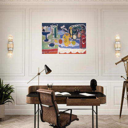 The Long Table with Fruit - 1949 - Patrick Heron Brushed Aluminum Print - 70x100 cm / 28x40 inches | Patrick Heron Aluminum Print | Patrick Heron Prints