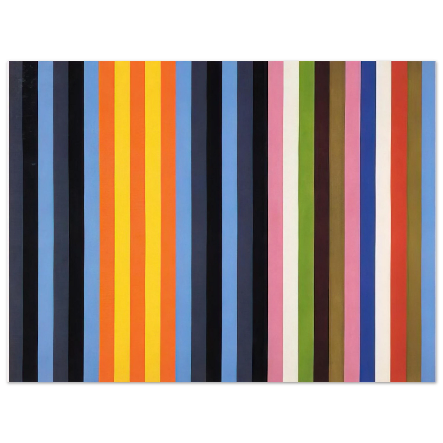 Gene Davis - Flower Machine - 1964  75x100 cm / 30x40inches Fine Art Poster