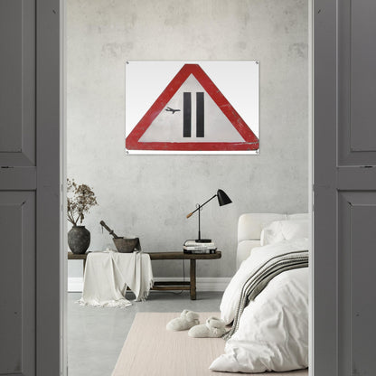 WARNING SIGN 2006 - Banksy Acrylic Print - 70x100 cm / 28x40″ inches