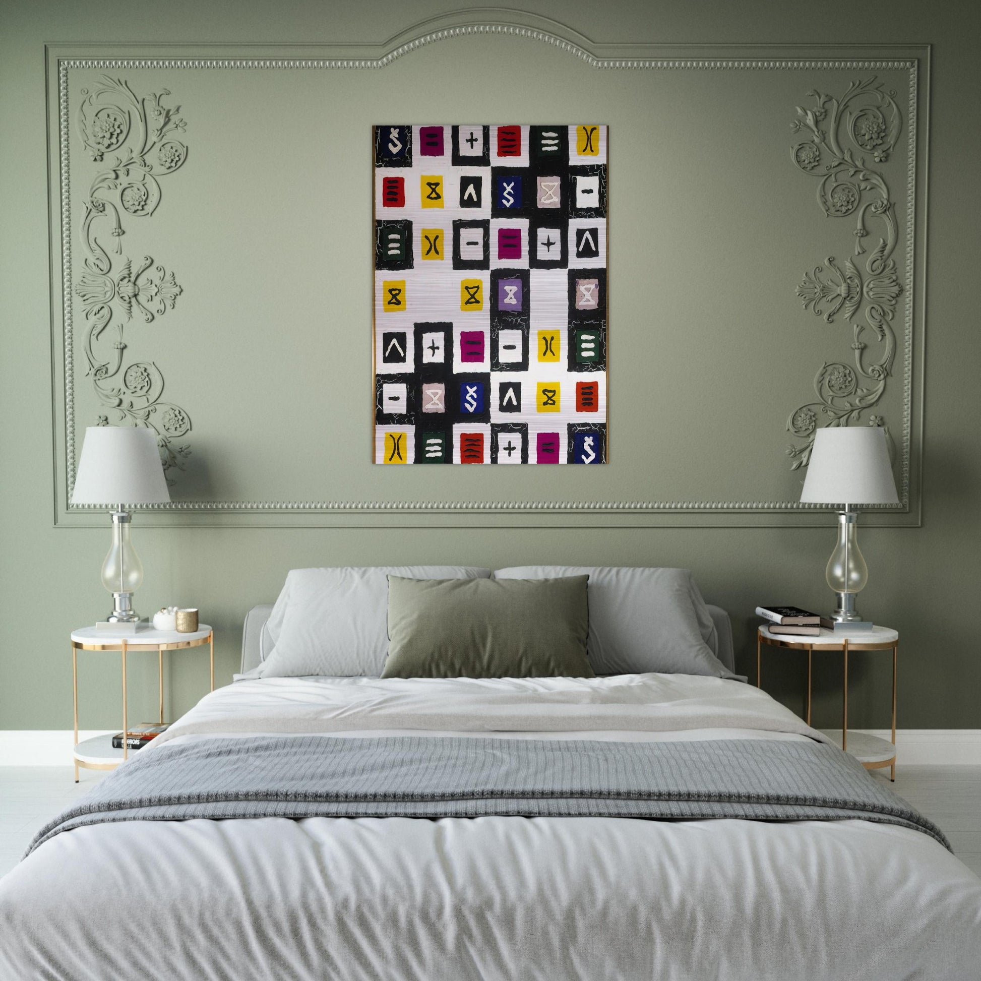 The Great Mystery II - 1960 - Alfred Jensen Brushed Aluminum Print - 70x100 cm / 28x40 inches | Alfred Jensen Aluminum Print | Alfred Jensen Prints