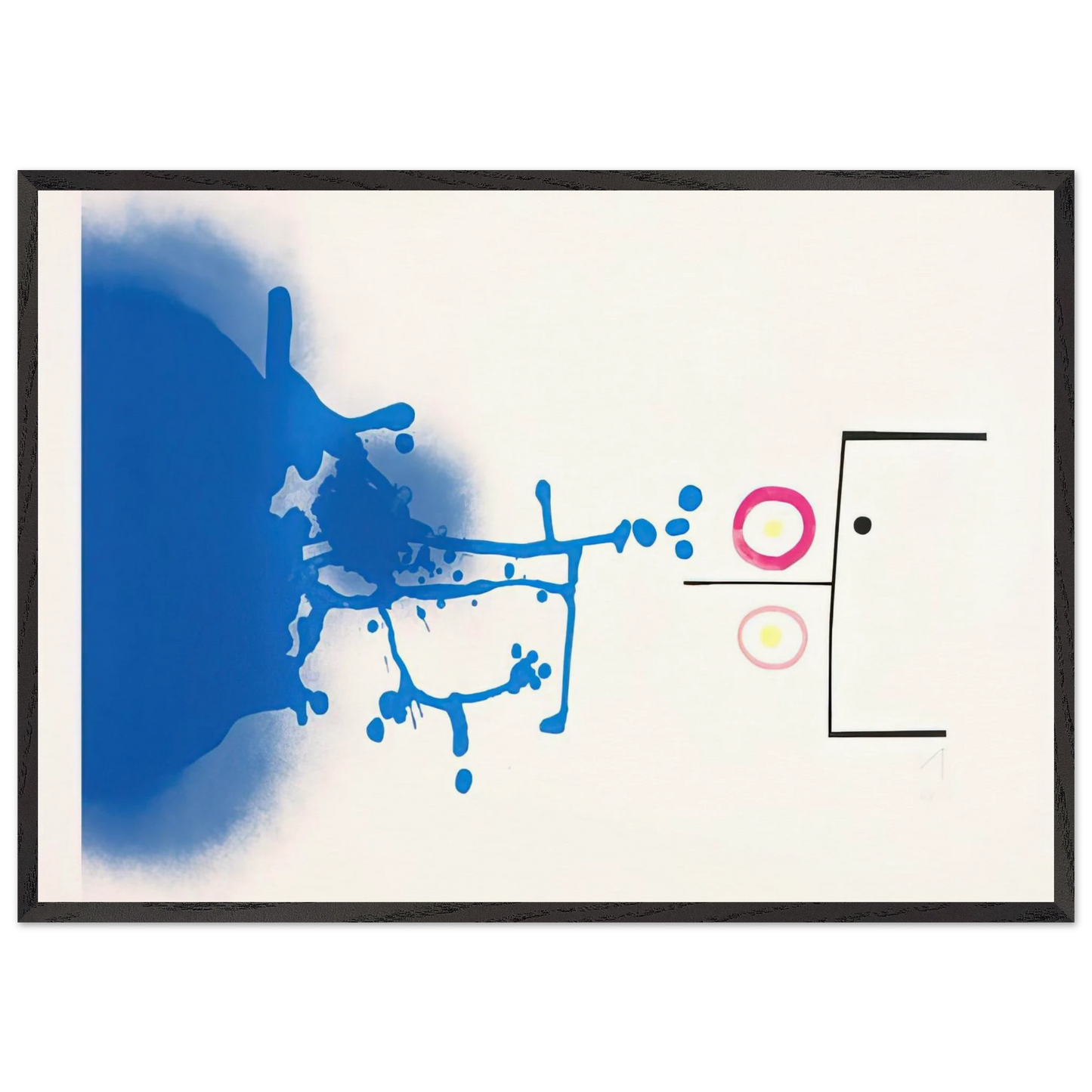 SUN AND SKY 1979 - Victor Pasmore 70x100 cm / 28x40 inches Framed Art Print – Black Wooden Frame