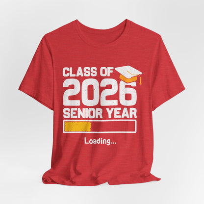 Klas van 2026 Laatstejaars T-shirt, Afstudeershirt, Unisex Afstudeergeschenk, Middelbare School Leerlingen Kleding, College Gebonden T-shirt