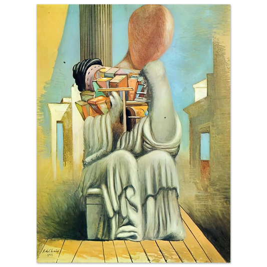 Giorgio de Chirico - THE TERRIBLE GAMES 1925  75x100 cm / 30x40inches Fine Art Poster
