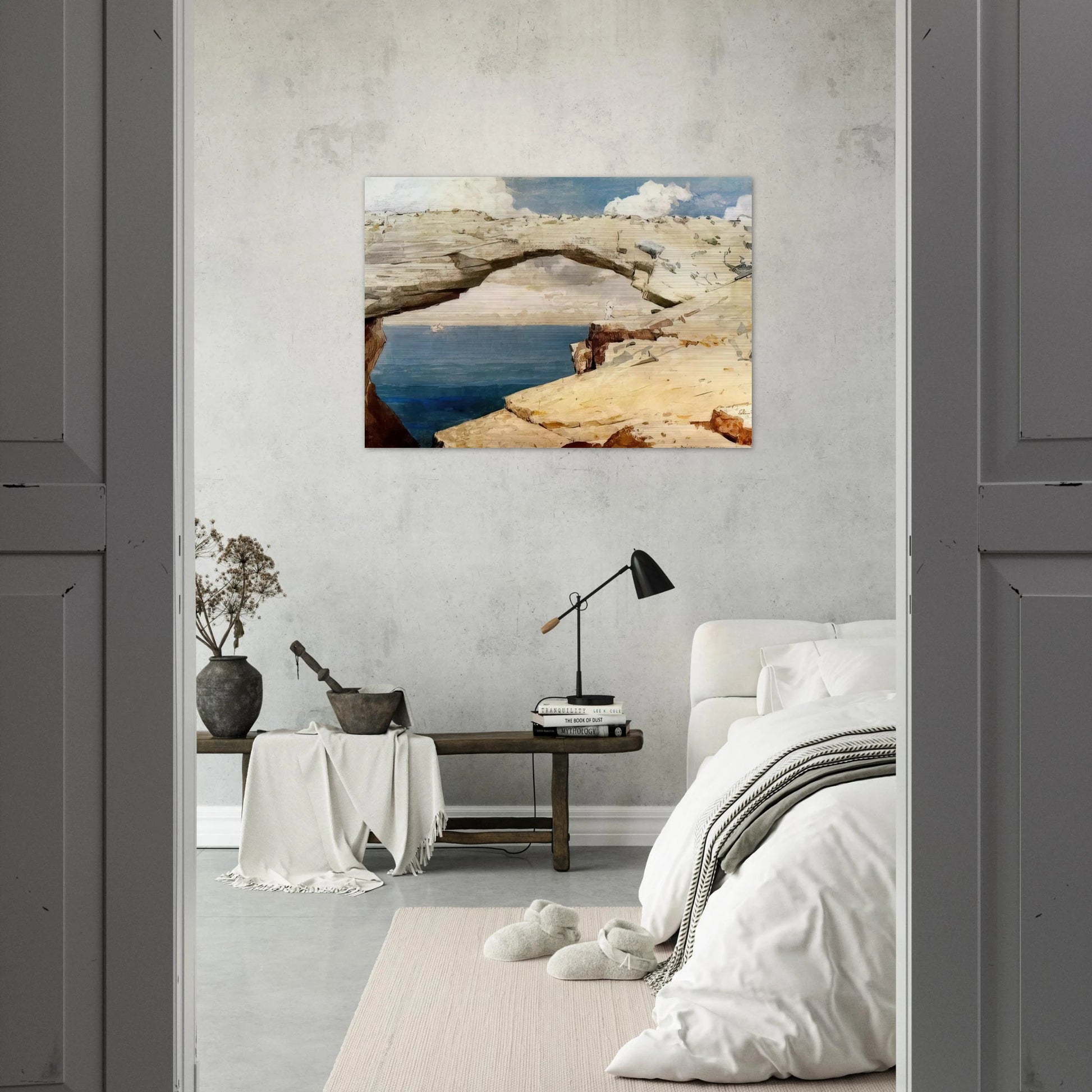 GLASS WINDOWS BAHAMAS 1885 - Winslow Homer Brushed Aluminum Print - 70x100 cm / 28x40 inches | Winslow Homer Aluminum Print | Winslow Homer Prints