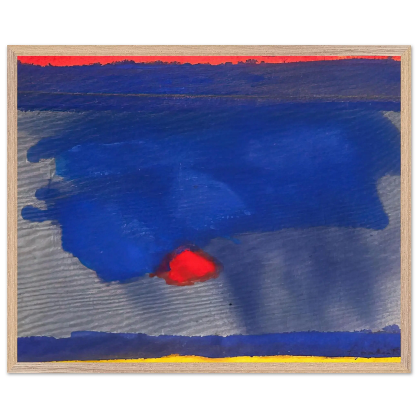 Helen Frankenthaler - Provincetown - 1964 Wall art - 13x18 cm / 5x7 Inches - Premium Wooden Framed Poster With Fine Art Paper - Black frame