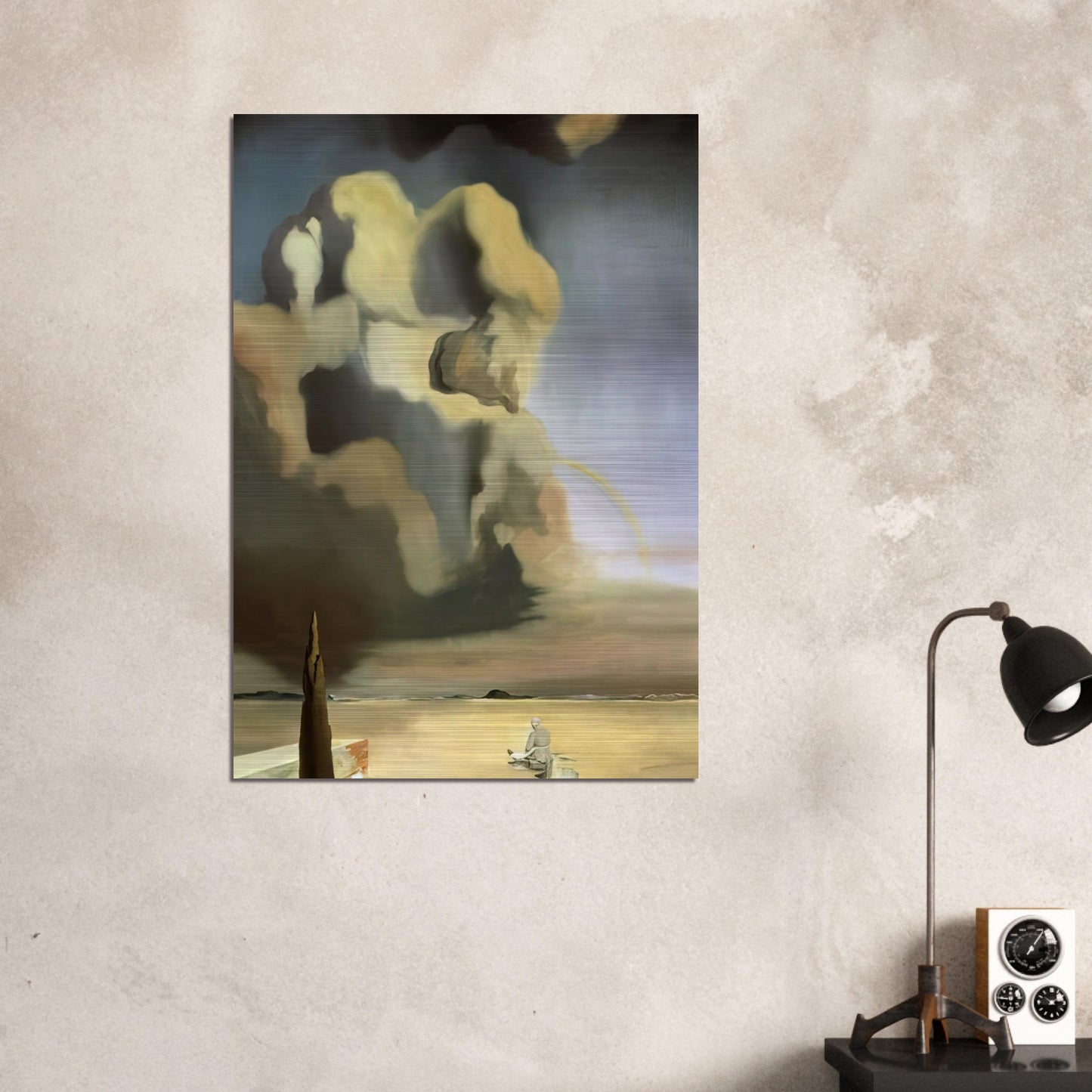 THE SPECTRE AND THE PHANTOM - Salvador Dali Brushed Aluminum Print - 70x100 cm / 28x40 inches | Salvador Dali Aluminum Print | Salvador Dali Prints