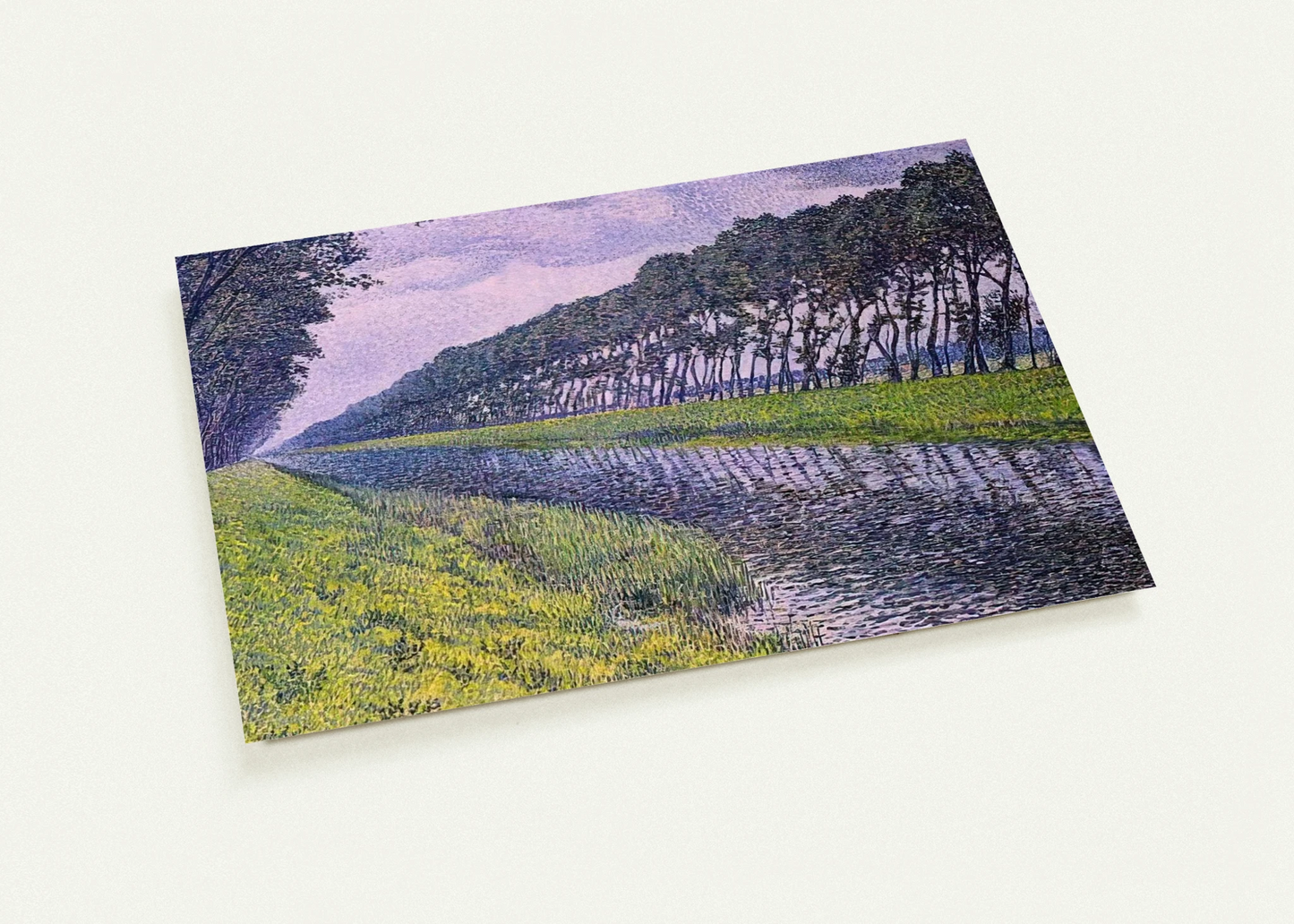 CANAL IN FLANDERS 1894 1 By Theo van Rysselberghe Pack of 10 Post Cards | Theo van Rysselberghe Post Cards | A6 (10.5 x 14.8 cm) - 4.1 x 5.8 inches