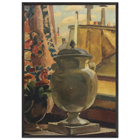 STILL LIFE AT A WINDOW 1922 - Vanessa Bell 70x100 cm / 28x40 inches Framed Art Print – Black Wooden Frame