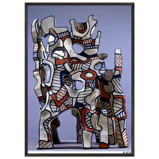 THE COSMORAMA IV - Jean Dubuffet 70x100 cm / 28x40 inches Framed Art Print – Black Wooden Frame
