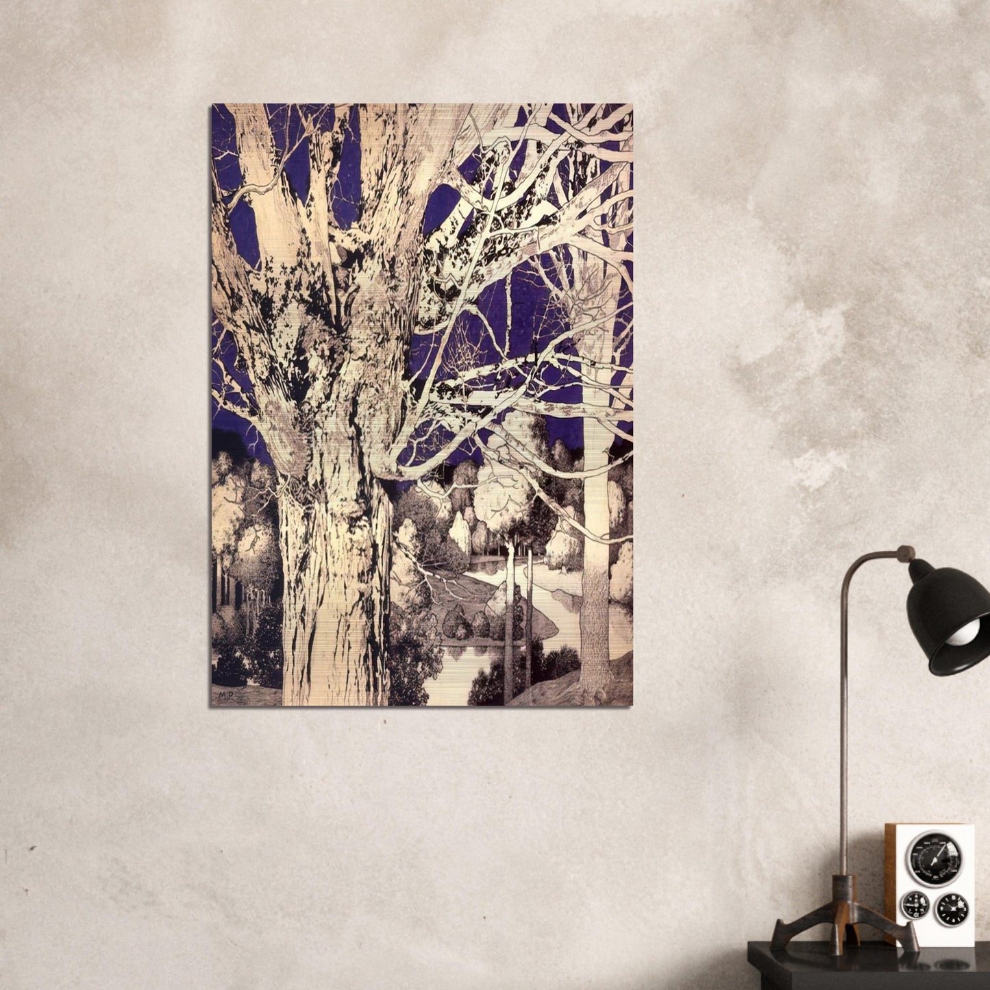 Solitude - Maxfield Parrish Brushed Aluminum Print - 70x100 cm / 28x40 inches | Maxfield Parrish Aluminum Print | Maxfield Parrish Prints