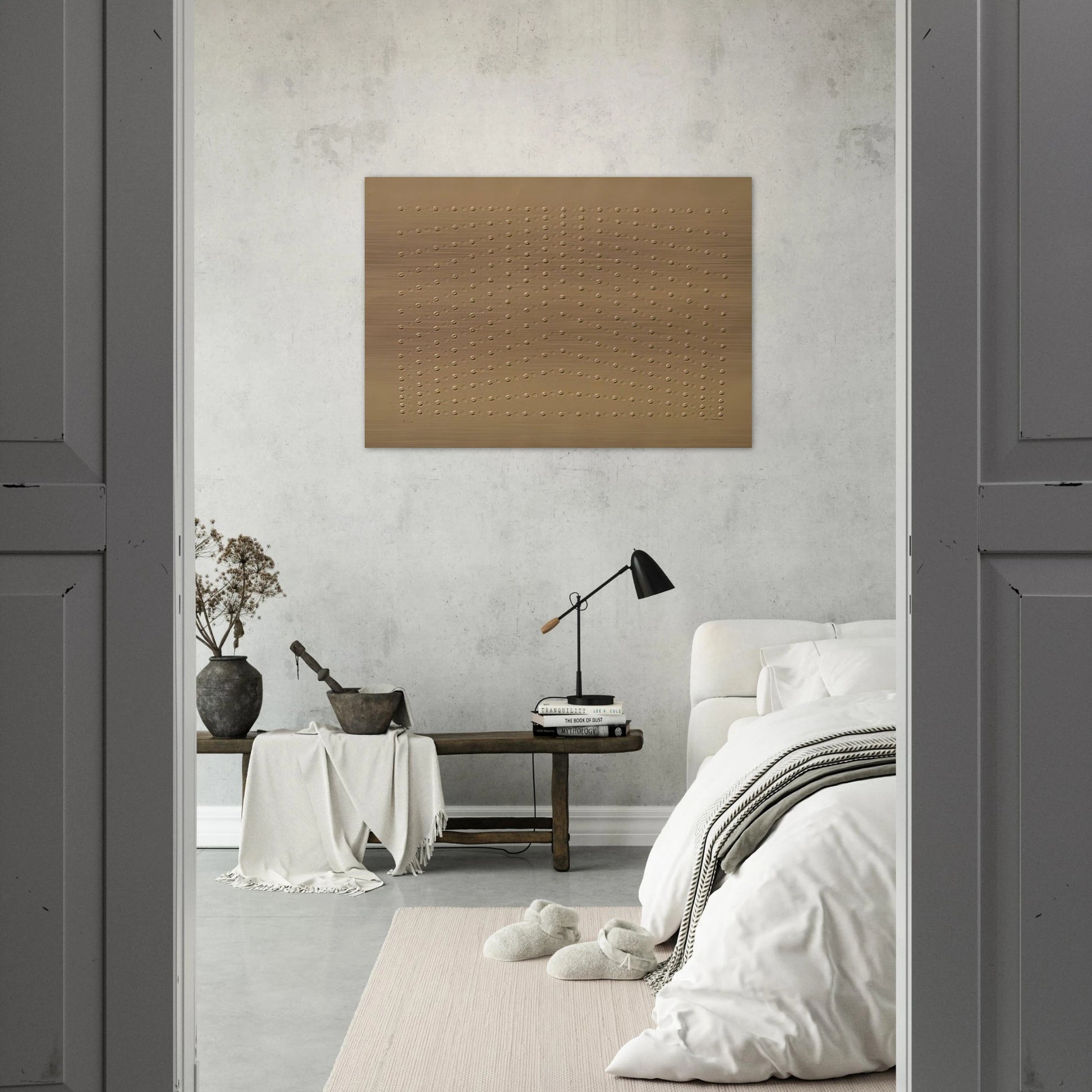 Superficie bianca - 1969 - Enrico Castellani Brushed Aluminum Print - 70x100 cm / 28x40 inches | Enrico Castellani Aluminum Print | Enrico Castellani Prints