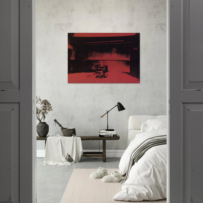 Early electric chair - Andy Warhol Brushed Aluminum Print - 70x100 cm / 28x40 inches | Andy Warhol Aluminum Print | Andy Warhol Prints