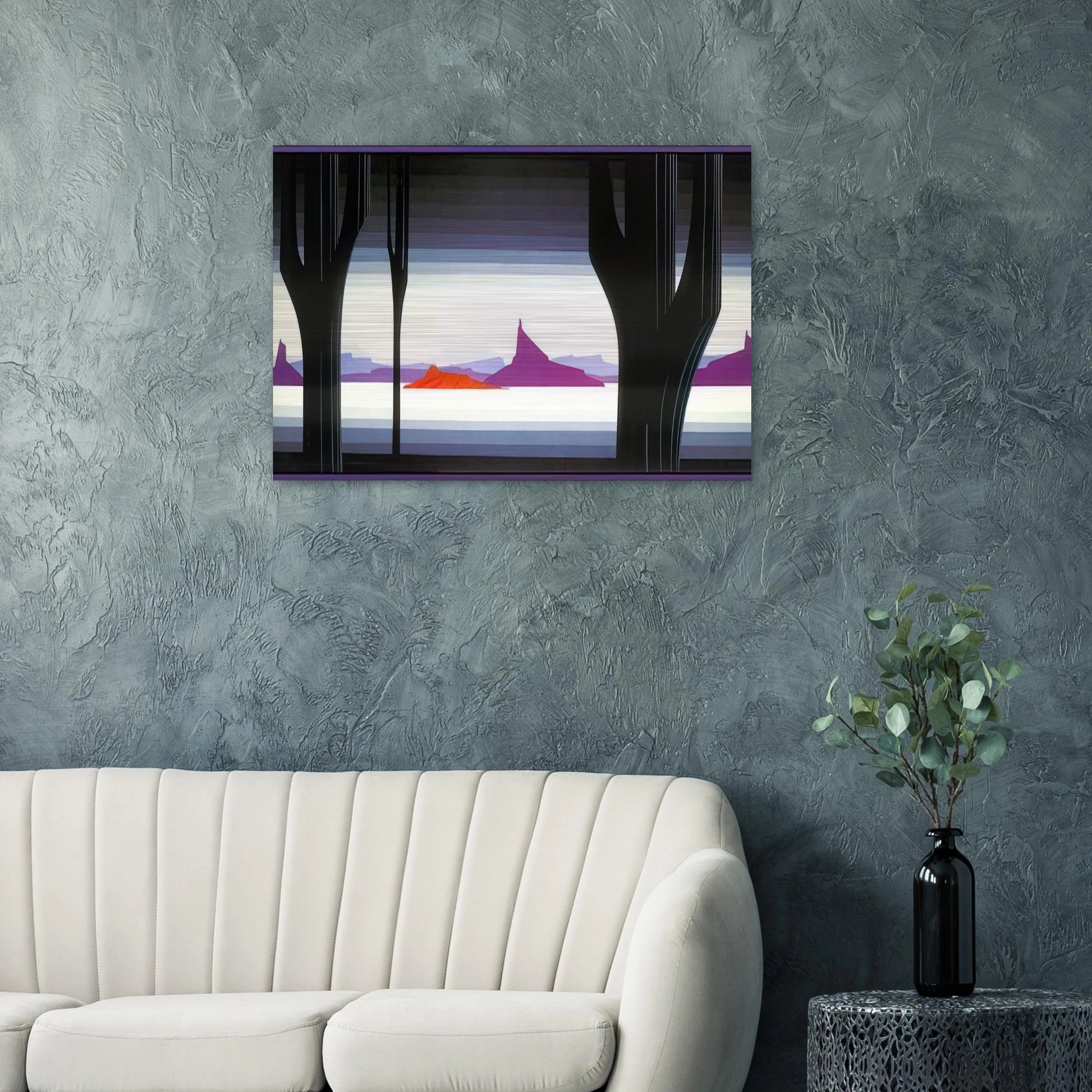 Saguaro - Eyvind Earle Brushed Aluminum Print - 70x100 cm / 28x40 inches | Eyvind Earle Aluminum Print | Eyvind Earle Prints