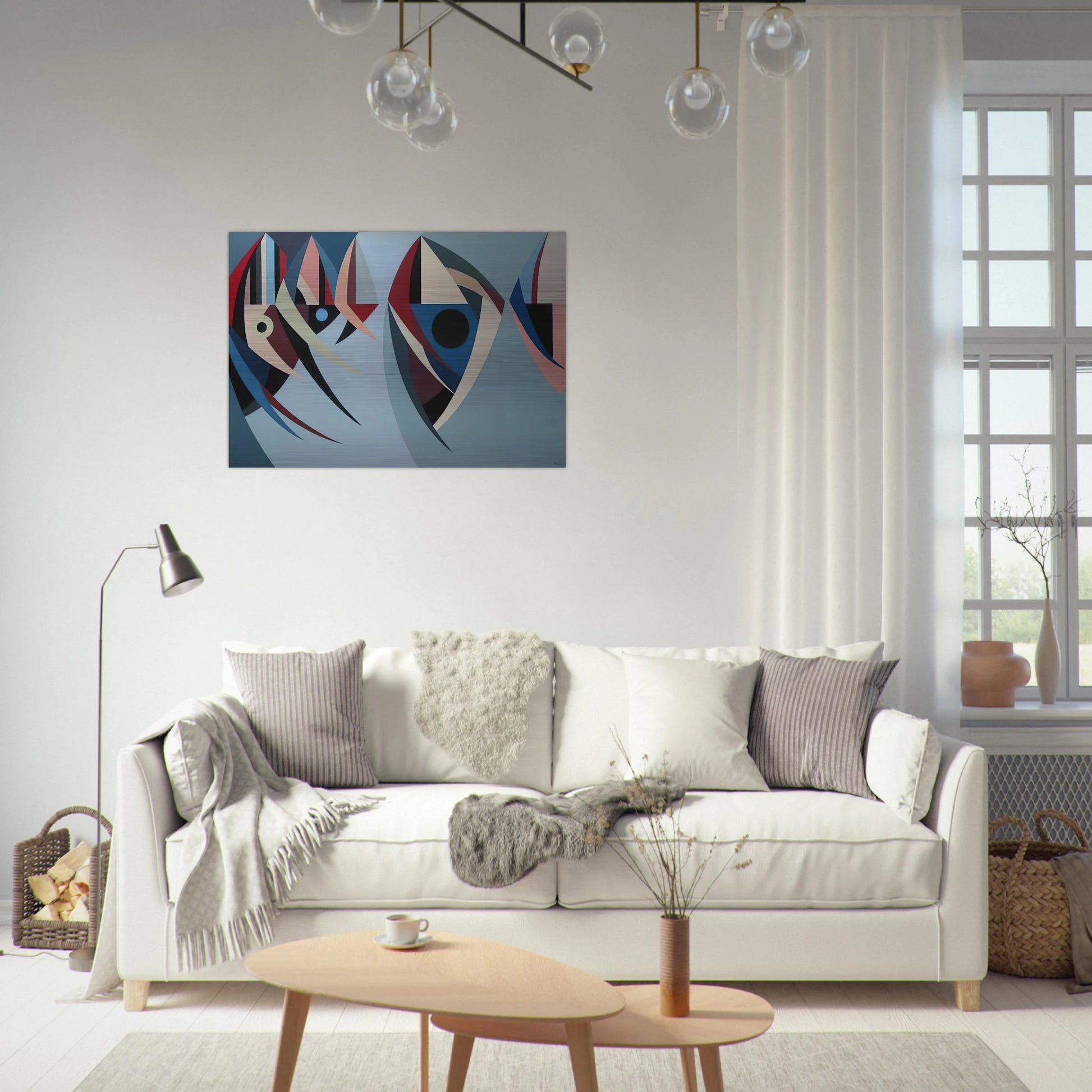 Untitled - 1956 - Karl Benjamin Brushed Aluminum Print - 70x100 cm / 28x40 inches | Karl Benjamin Aluminum Print | Karl Benjamin Prints