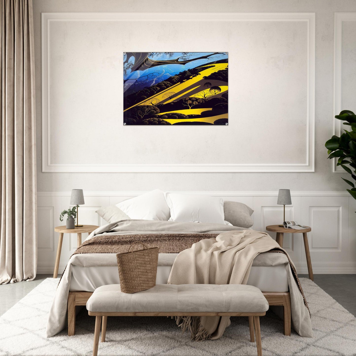 Gaviota Pass - Eyvind Earle Acrylic Print - 70x100 cm / 28x40″ inches