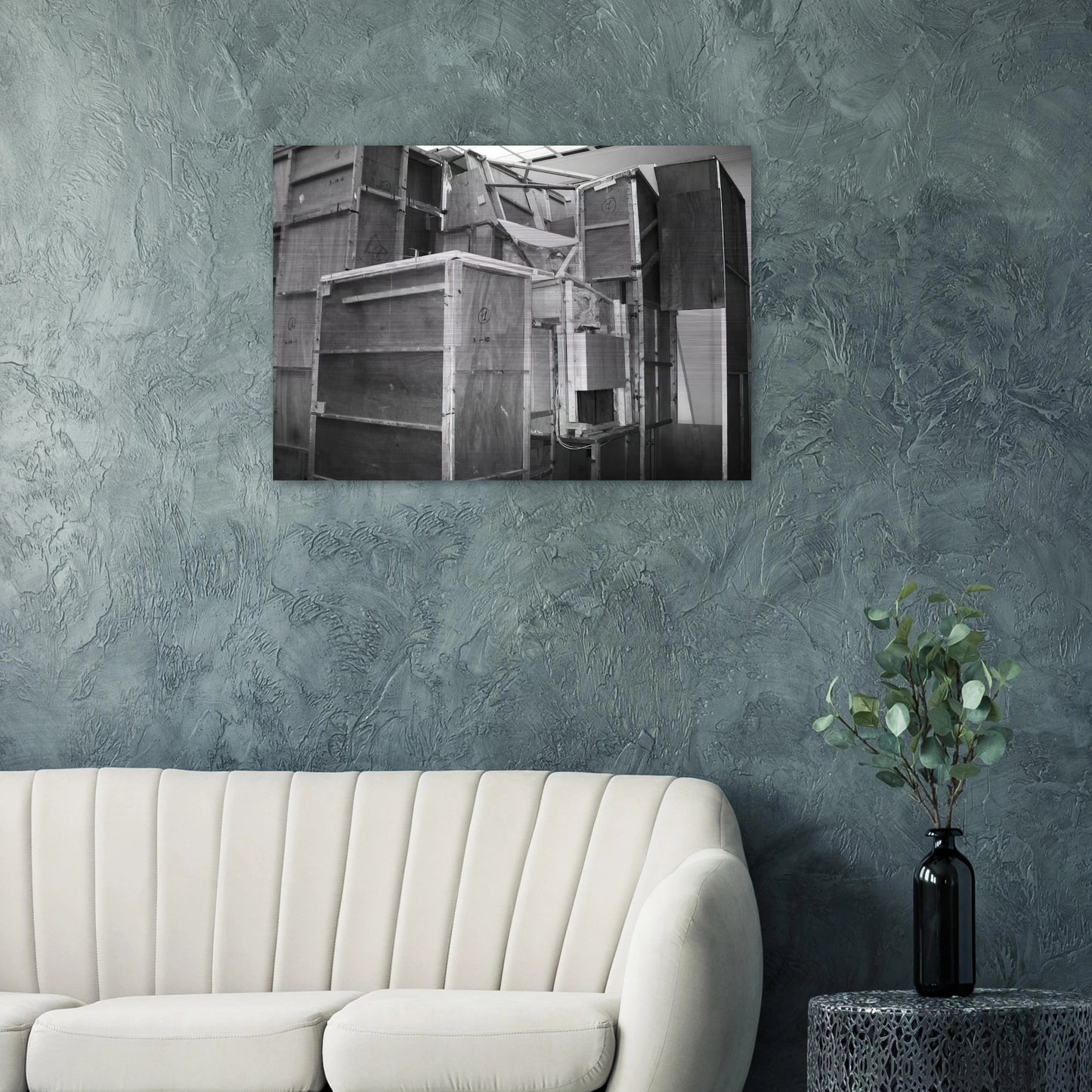 MERZBAU SEEN FROM THE OUTSIDE 1933 - Kurt Schwitters Brushed Aluminum Print - 70x100 cm / 28x40 inches | Kurt Schwitters Aluminum Print | Kurt Schwitters Prints
