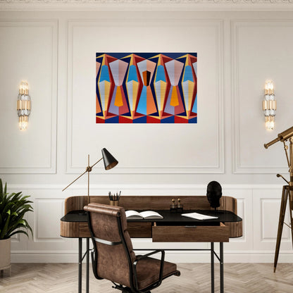 Stage II - 1958 - Karl Benjamin Brushed Aluminum Print - 70x100 cm / 28x40 inches | Karl Benjamin Aluminum Print | Karl Benjamin Prints