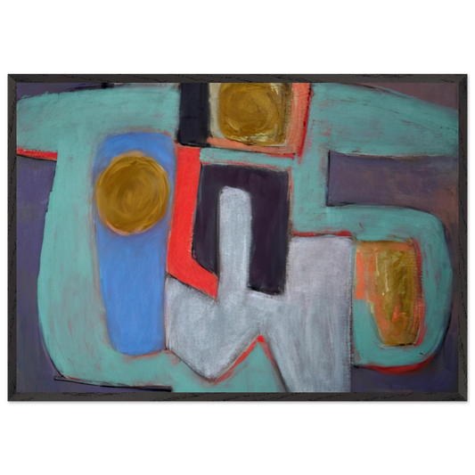 Flight - 2009 United States - Will Barnet 70x100 cm / 28x40 inches Framed Art Print – Black Wooden Frame
