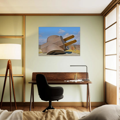 PLUG 1970 - Claes Oldenburg Brushed Aluminum Print - 70x100 cm / 28x40 inches | Claes Oldenburg Aluminum Print | Claes Oldenburg Prints