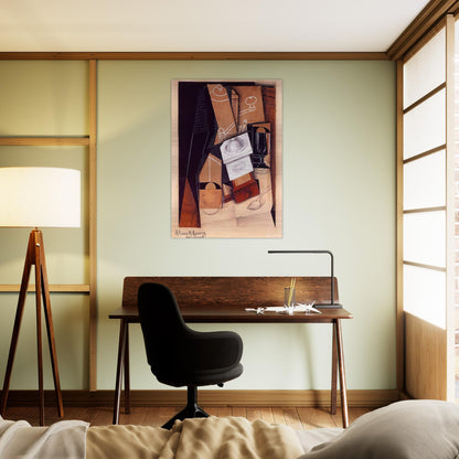 THE COFFEE GRINDER 1916 - Juan Gris Brushed Aluminum Print - 70x100 cm / 28x40 inches | Juan Gris Aluminum Print | Juan Gris Prints
