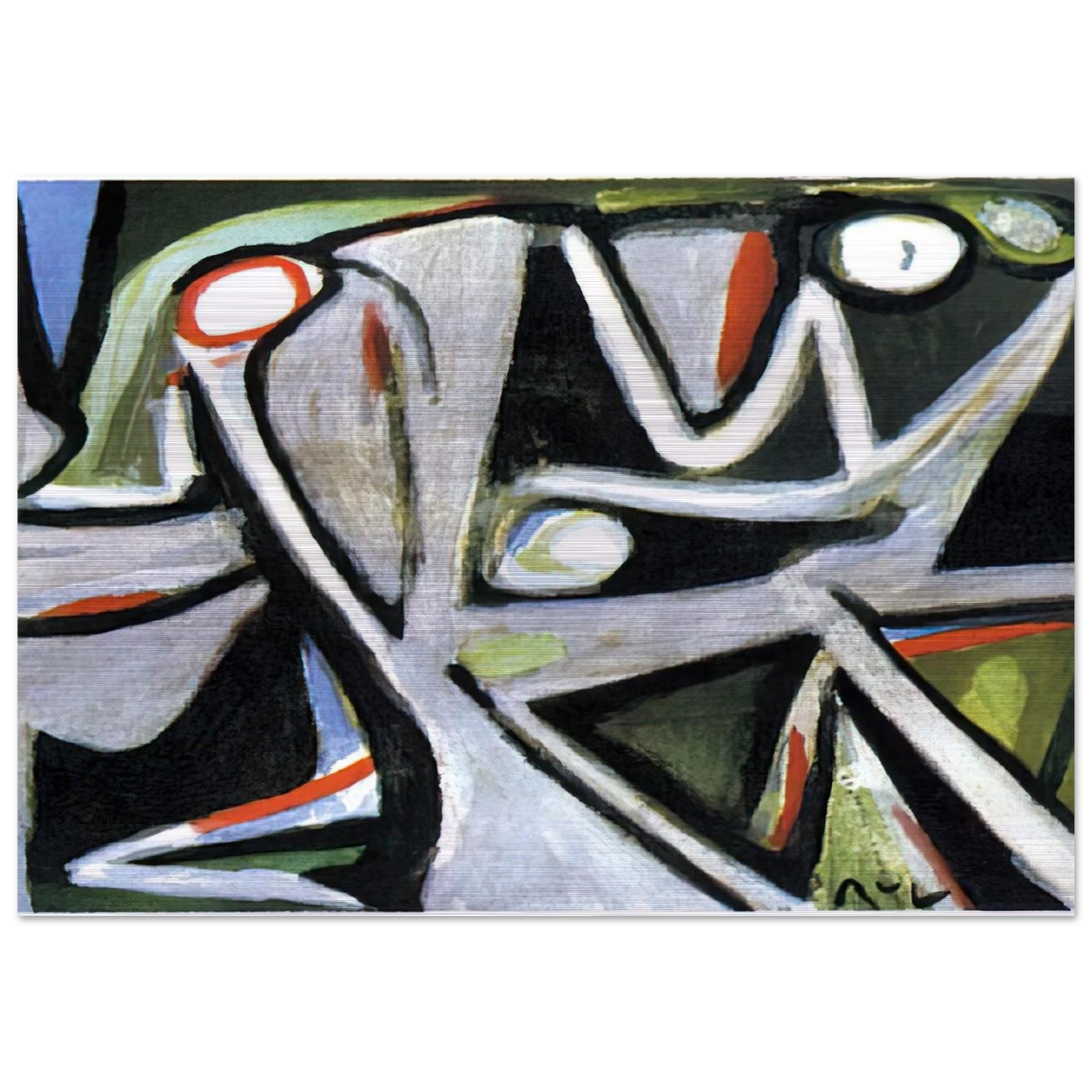 Desertique - 1981 - Bram van Velde Brushed Aluminum Print - 70x100 cm / 28x40 inches | Bram van Velde Aluminum Print | Bram van Velde Prints