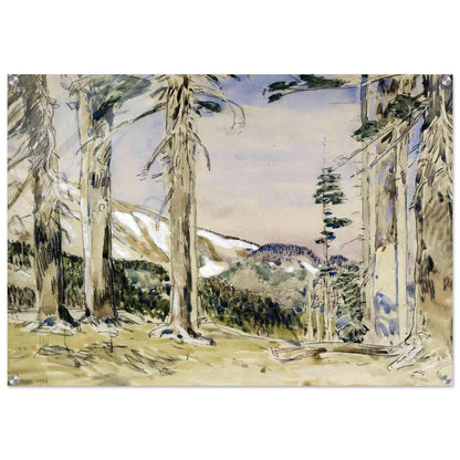 End of Timberline, Mt. Hood - Childe Hassam Acrylic Print - 70x100 cm / 28x40″ inches | Childe Hassam Wall Art | Childe Hassam Prints