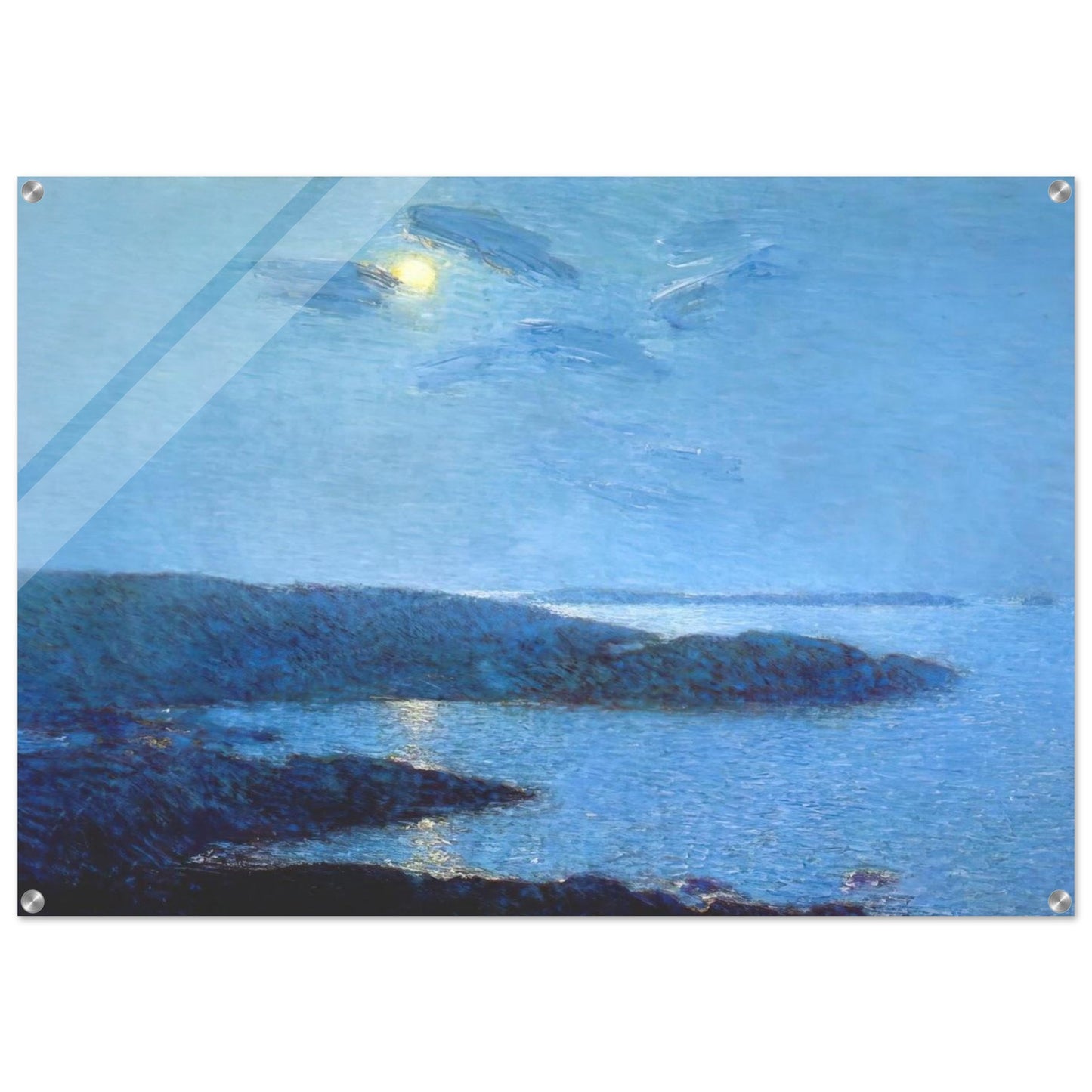 Moonlight - Childe Hassam Acrylic Print - 70x100 cm / 28x40″ inches | Childe Hassam Wall Art | Childe Hassam Prints