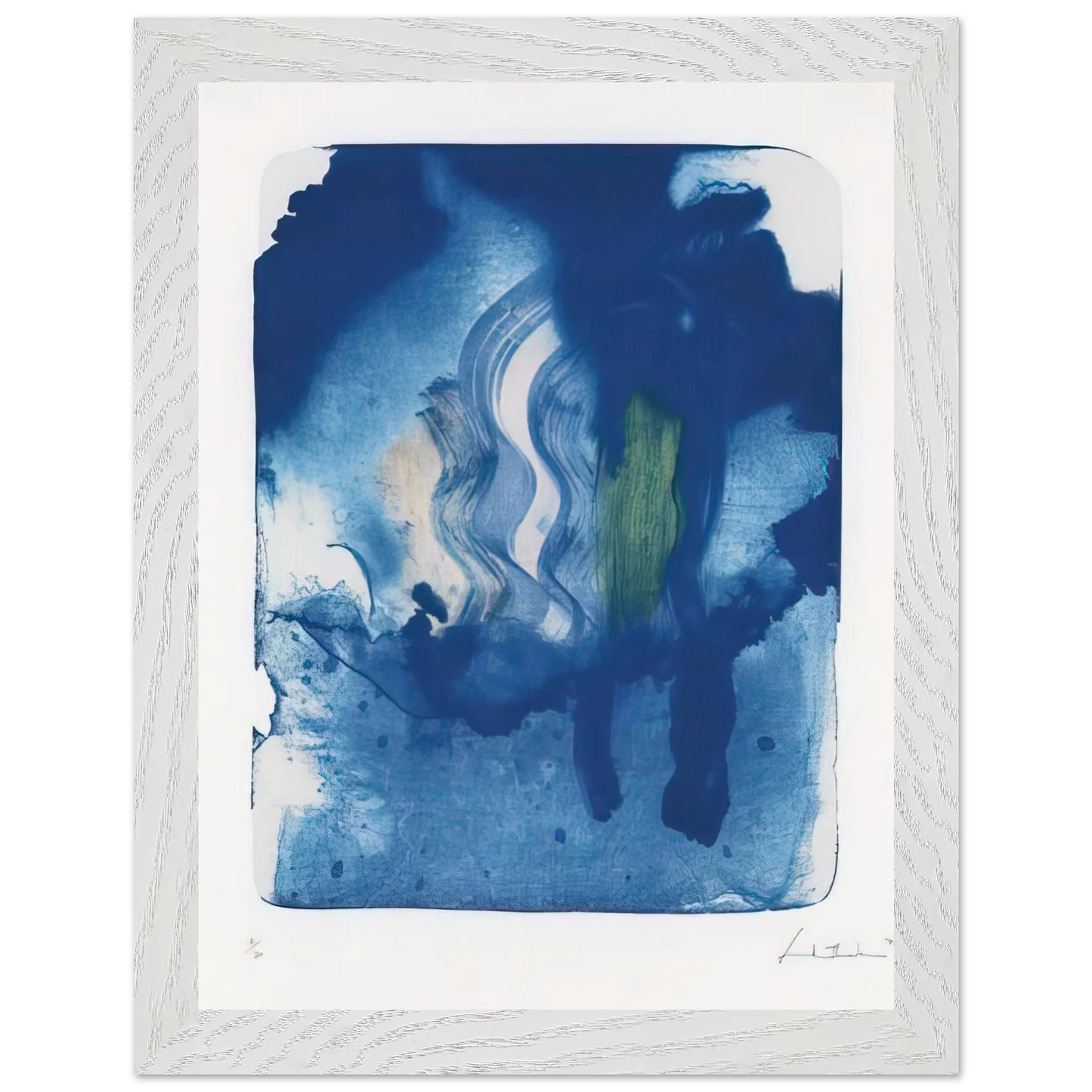 Helen Frankenthaler - Reflections V - 1995 Wall art - 20x25 cm / 8x10 inches - Fine Art Poster-canvas - -