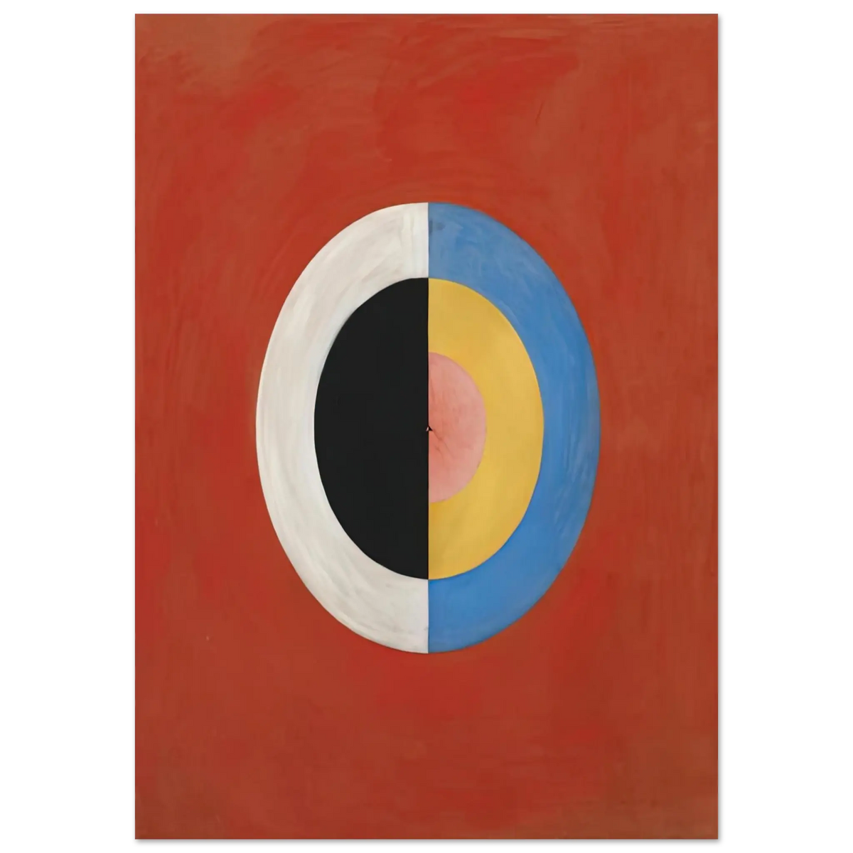 Hilma af Klint - THE SWAN NO 17 1915 0 Wall art - 28x43  cm / XL (11x17 Inches) - Premium Wooden Framed Poster With Fine Art Paper - Wood frame