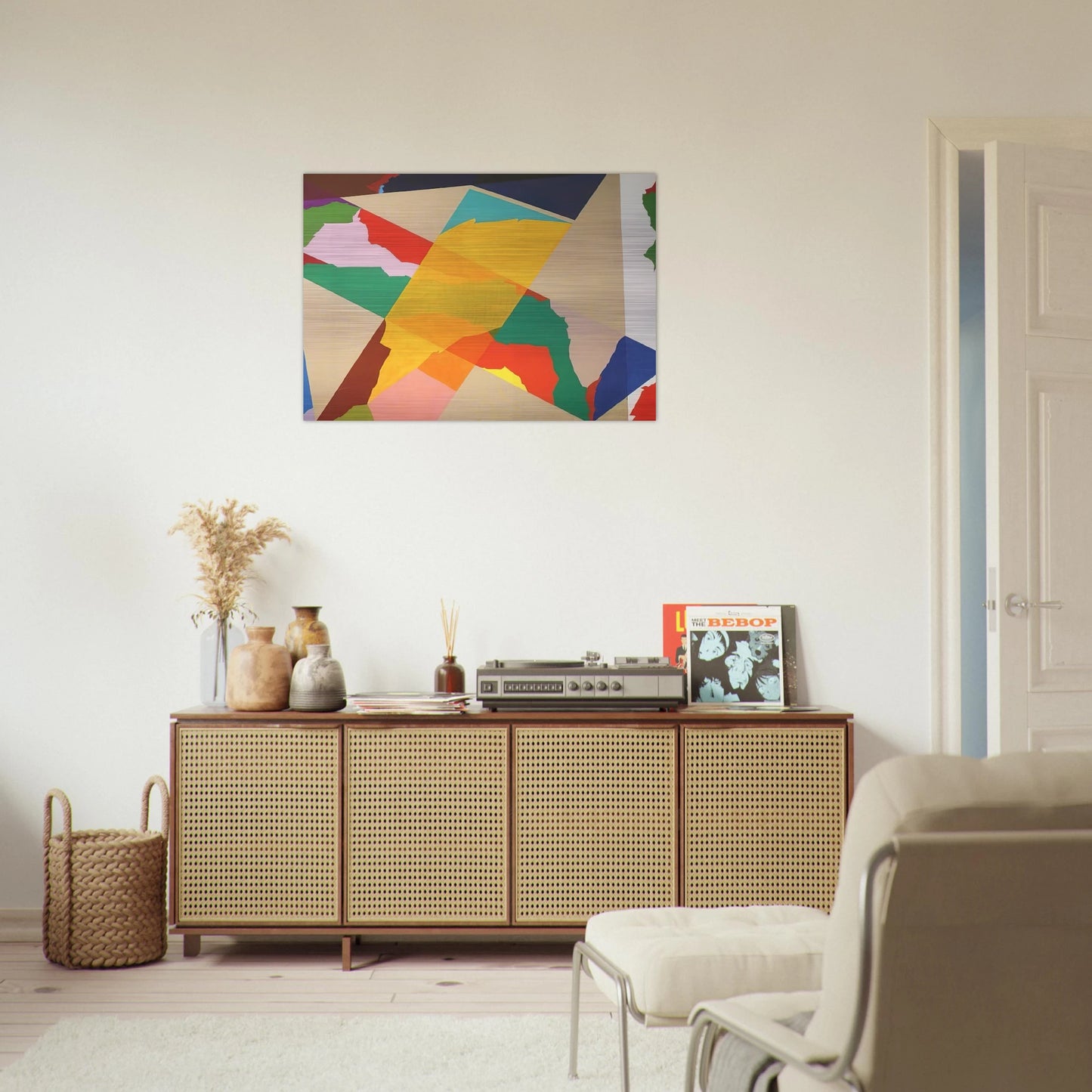 In Croce III - 1969 - Piero Dorazio Brushed Aluminum Print - 70x100 cm / 28x40 inches | Piero Dorazio Aluminum Print | Piero Dorazio Prints