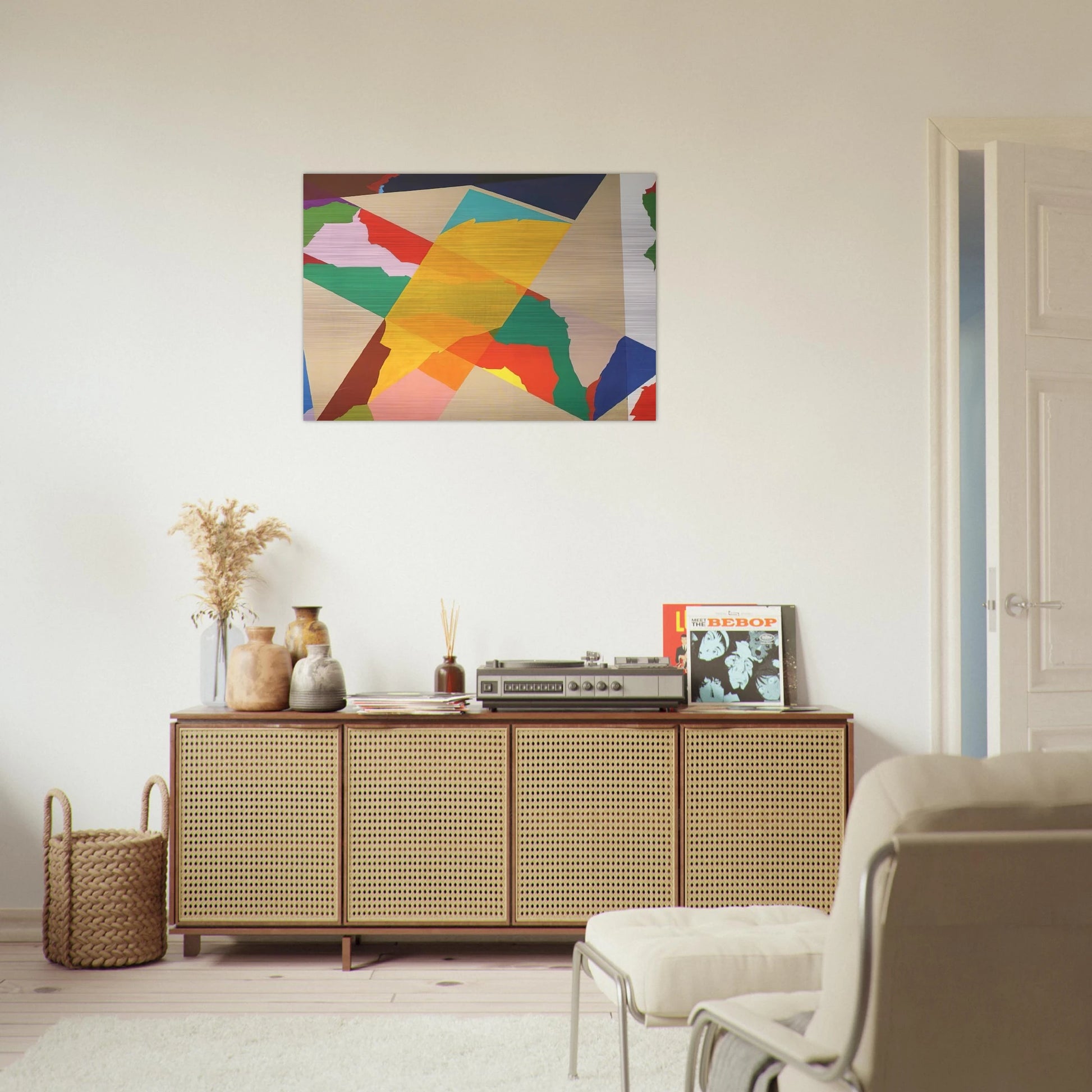 In Croce III - 1969 - Piero Dorazio Brushed Aluminum Print - 70x100 cm / 28x40 inches | Piero Dorazio Aluminum Print | Piero Dorazio Prints