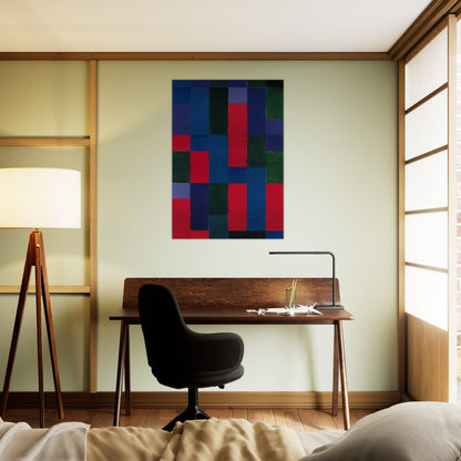Grn-Blau-Rot - 1967 - Johannes Itten Brushed Aluminum Print - 70x100 cm / 28x40 inches | Johannes Itten Aluminum Print | Johannes Itten Prints