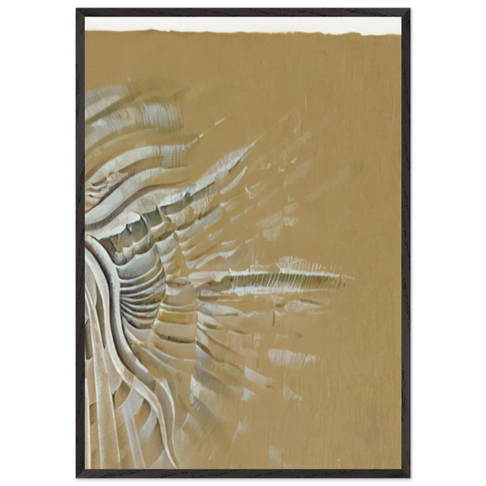 UNTITLED 1982 N1 - Lee Bontecou 70x100 cm / 28x40 inches Framed Art Print – Black Wooden Frame