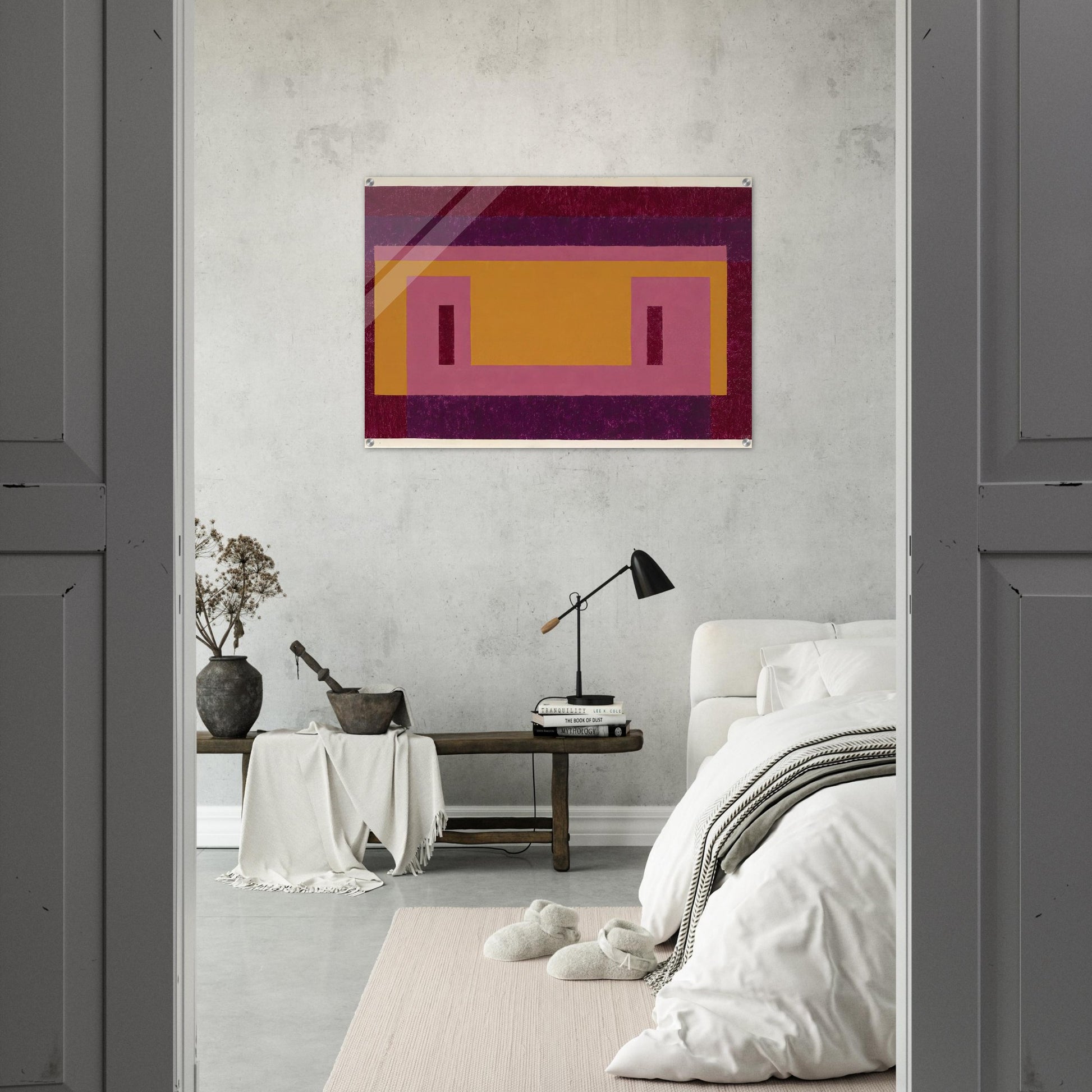 VARIANT ADOBE FAMILIAR FRONT 1948 - Josef Albers Acrylic Print - 70x100 cm / 28x40″ inches