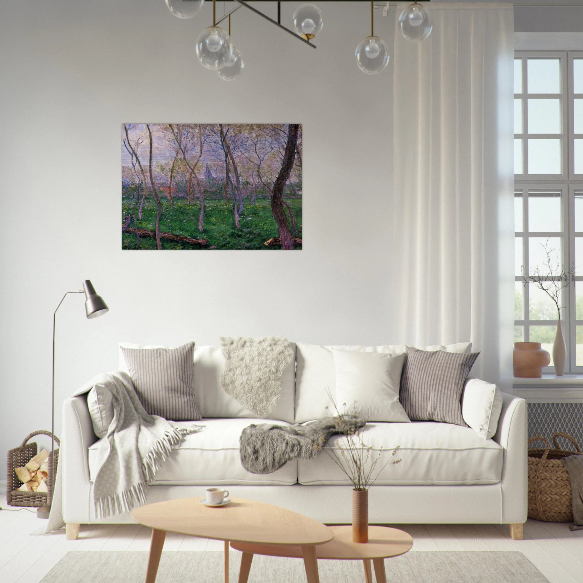 Bennecourt - claude monet Brushed Aluminum Print - 70x100 cm / 28x40 inches | claude monet Aluminum Print | claude monet Prints