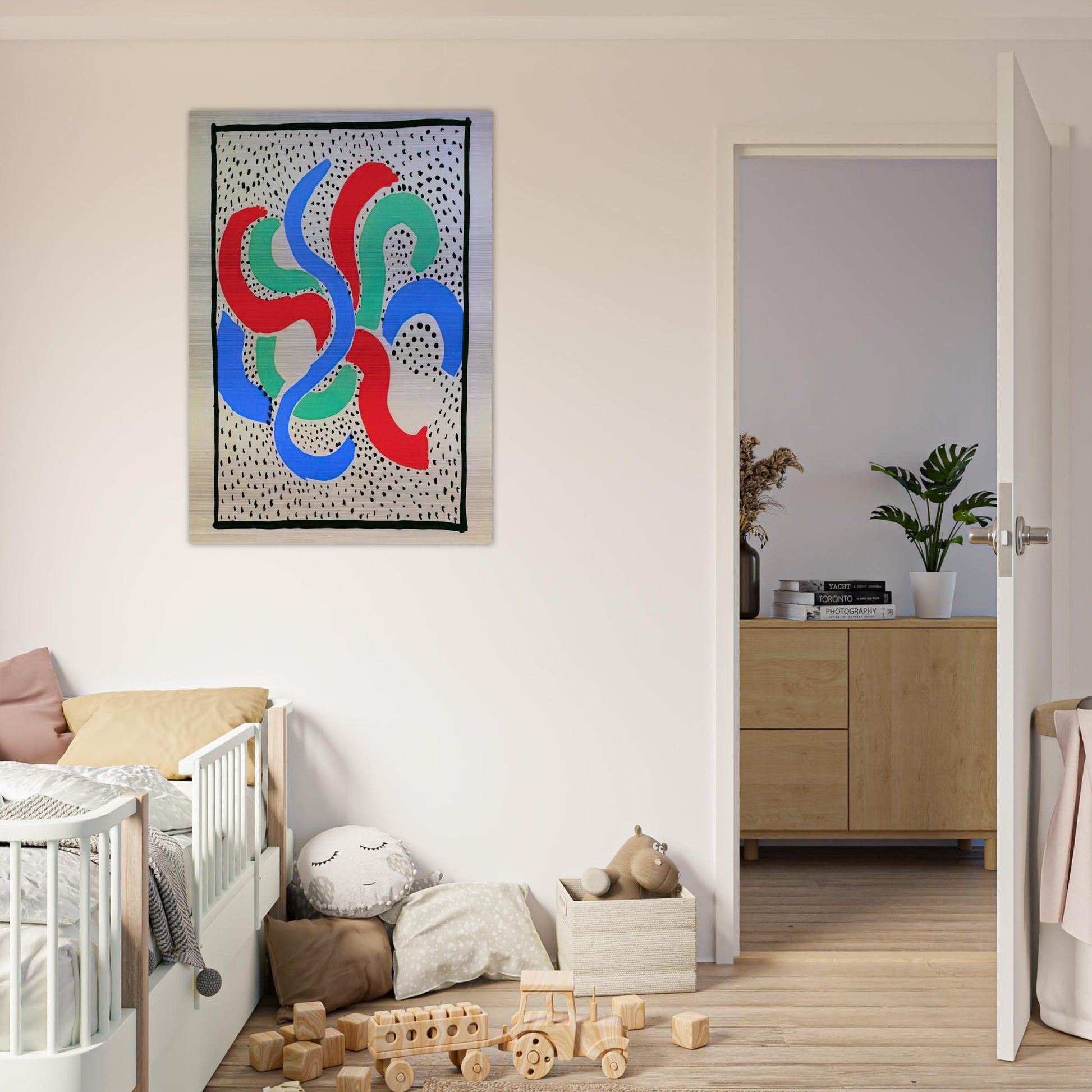COMPOSITION 28 - Sonia Delaunay Brushed Aluminum Print - 70x100 cm / 28x40 inches | Sonia Delaunay Aluminum Print | Sonia Delaunay Prints
